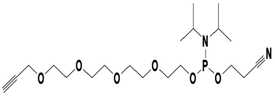 95% Min Purity PEG Linker  Propargyl-peg5-1-o-(b-cyanoethyl-n,n-diisopropyl)phosphoramidite  1682657-14-2