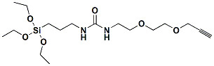 95% Min Purity PEG Linker    1-(2-(2-(prop-2-ynyloxy)ethoxy)ethyl)-3-(3-(triethoxysilyl)propyl)urea